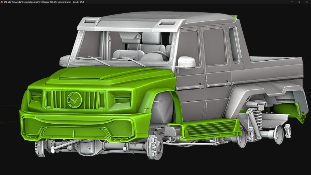 ```Mercedes Benz G63 6X6 Venuum Concept [Private] | MS Project Garage```