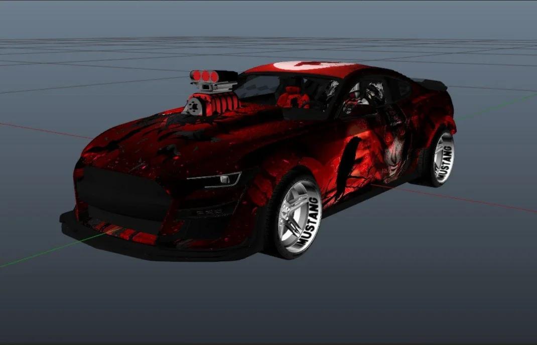 Custom Ford Mustang Glowing Decals