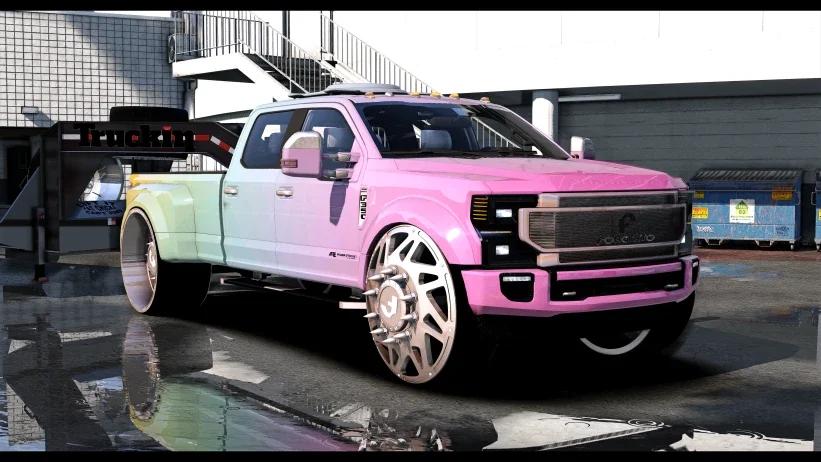 PNUT Customs - 2020 F - 350 On Forgiatos With Matching Trailer