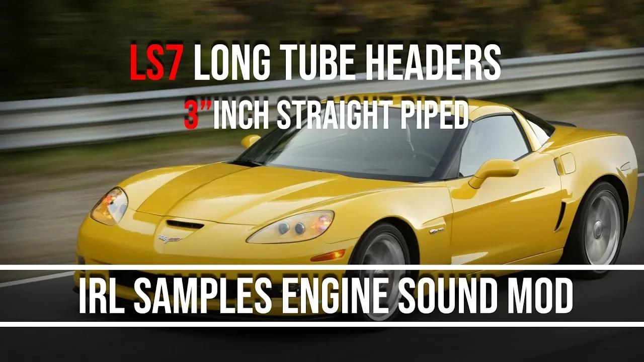 Corvette LS7 7.0L ProCharger Modified Engine Straight Pipe V8 Sound Mod