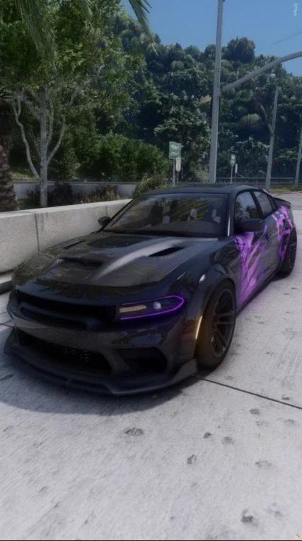 SRT Len Dodge Charger Hellcat Purple Torch V4